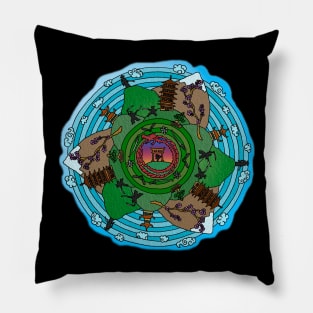 Ninja Themed Mandala Pillow