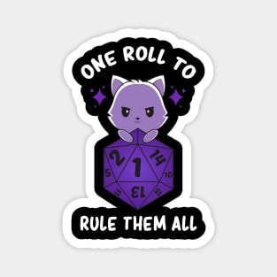 Tabletop Games Cute Cat Dnd Dice Dungeon Master Magnet