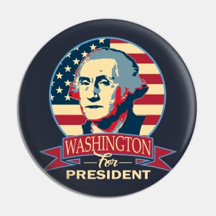 George Washington For President Pin