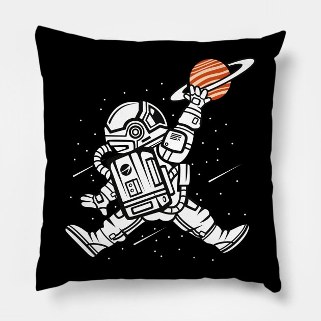 Spaceman Slam dunk Pillow by madeinchorley