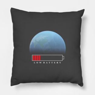 Our Earth in Low Battery Pillow