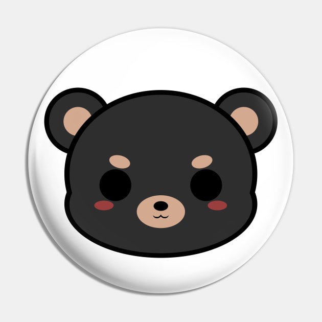 Cute Black Bear Pin by alien3287