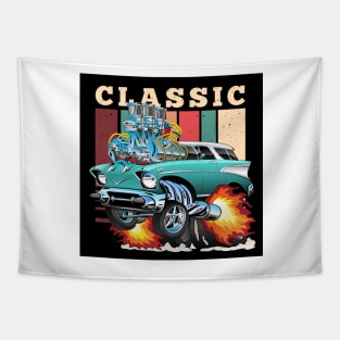 Classic 1957 Chevy Nomad Hot Rod Tapestry