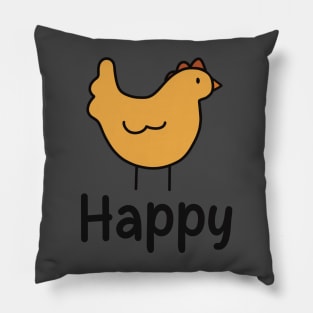 Happy Cartoon Chicken Pillow