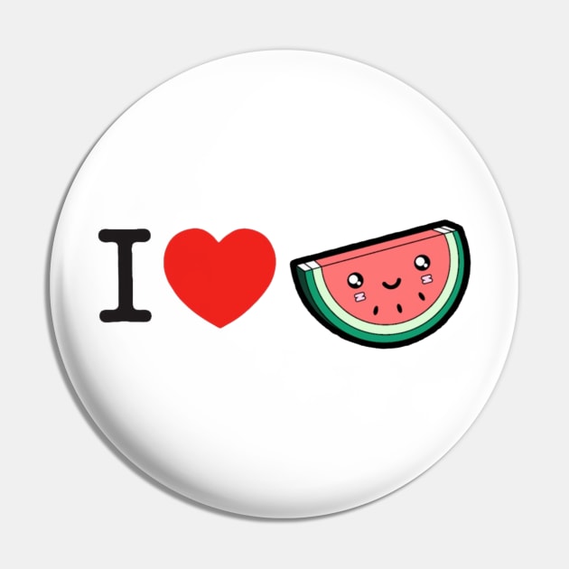 I Love Watermelon Pin by YungBick