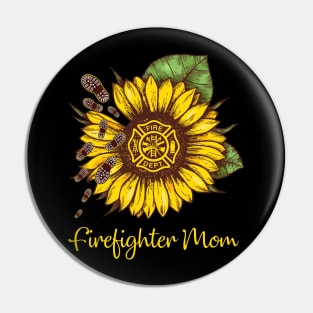 Sunflower Firefighter Mom Pin