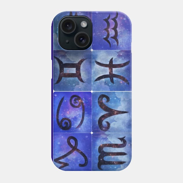 Zodiac Grid Phone Case by jacksisko