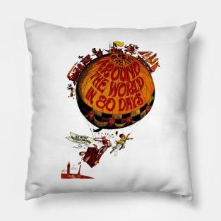 Around the World in 80 Days Movie Poster Pillow