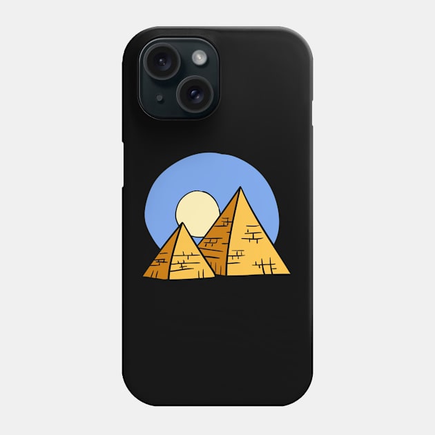 Egyptian Hieroglyphics Egyptology Gift, Egyptian Symbol pyramid Phone Case by hugandmug