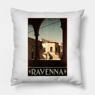 RAVENNA Italy Arien Baptisry Chapel ENIT Travel Advertisement Pillow