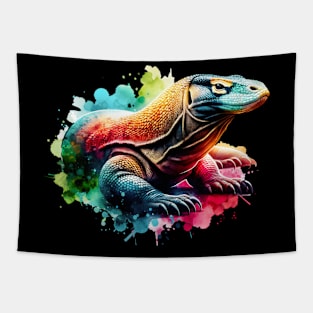 Watercolor Komodo Dragon Tapestry