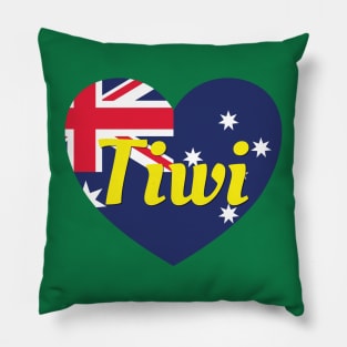 Tiwi NT Australia Australian Flag Heart Pillow