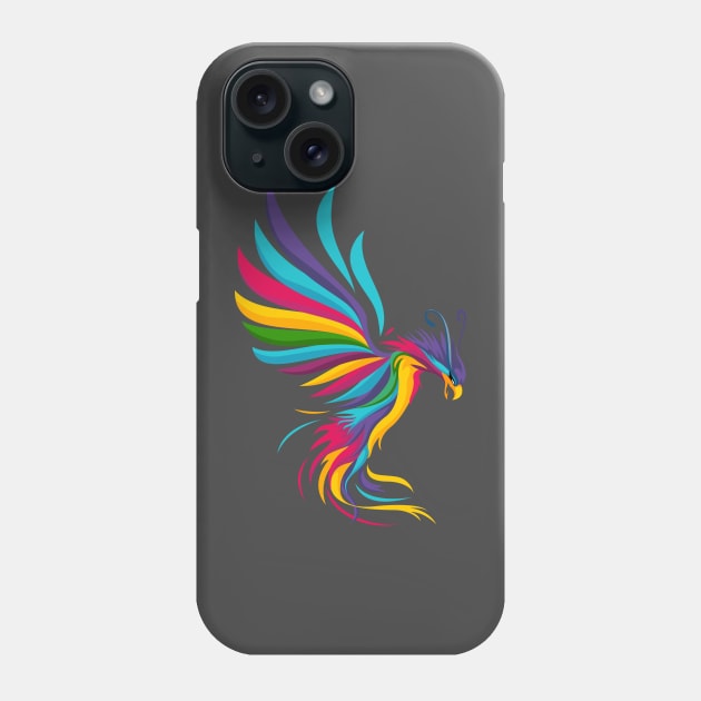 rainbow phoenix Phone Case by keenkei