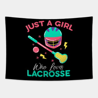 Just A Girl Who Loves Lacrosse Tapestry