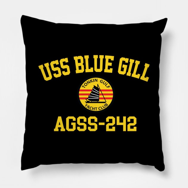 USS Blue Gill AGSS-242 Pillow by Tonkin Gulf Yacht Club