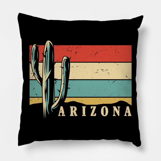 Arizona Retro Pillow by Cooldruck