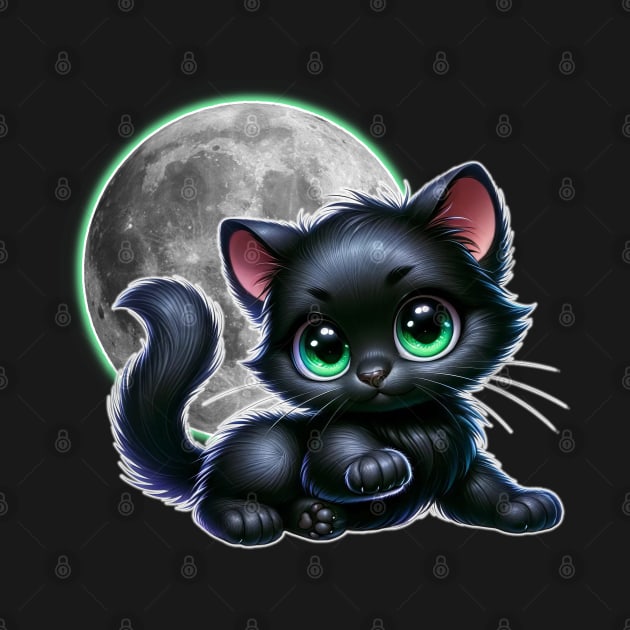 MOON STRUCK KITTEN! by SquishyTees Galore!