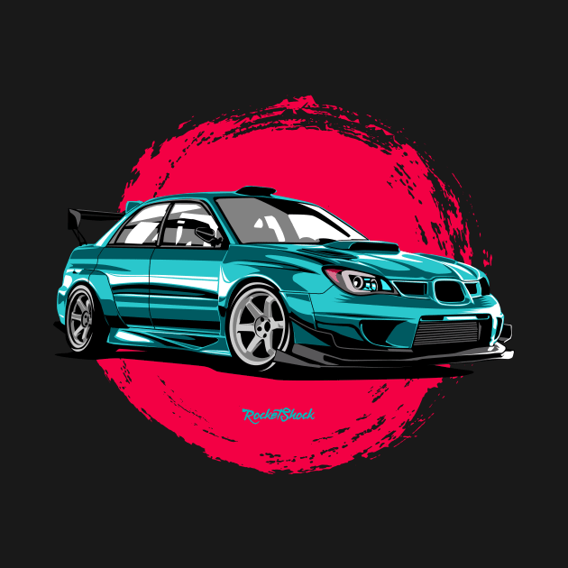 WRX sti illustration vector art by ASAKDESIGNS