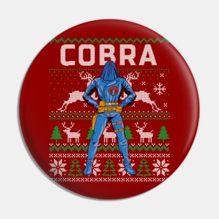 Cobra commander ugly sweater Pin