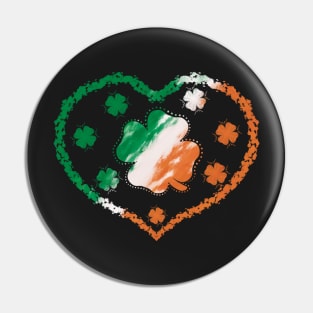 Heart Irish Clover Pin