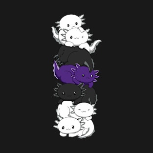 Demisexual Flag Axolotl Pile Kawaii Demisexual Pride LGBTQ Gift T-Shirt