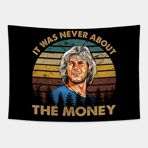 Retro vintage never about the money art gift for fans Tapestry by Madisen Harvey