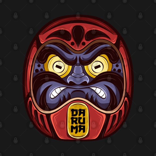 The Great Japanese Daruma 3 - Yabisan vector art - by Yabisan_art