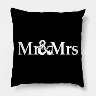 Dungeons and Dragons Wedding Mr & Mrs White Pillow