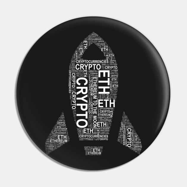 Ethereum (ETH) to the moon Pin by cryptogeek