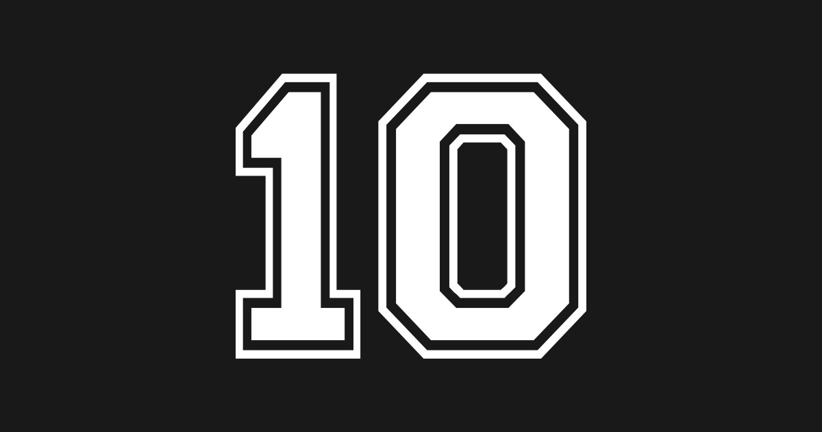 JERSEY NUMBER 10 - Football Jersey - T-Shirt | TeePublic