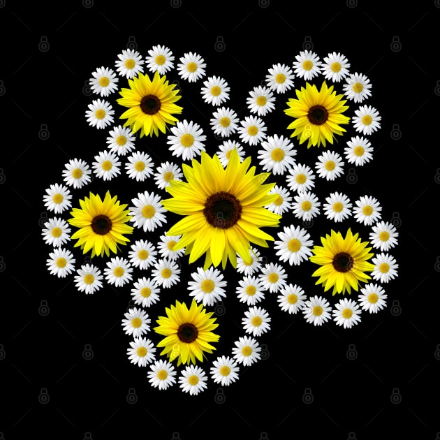 daisies sunflower blooms blossom floral daisy pattern by rh_naturestyles