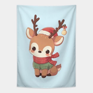 Cute Christmas Deer Tapestry