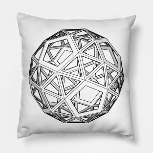 gmtrx lawal skeletal snub dodecahedron Pillow