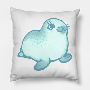 Pale Ice Baby Ringed Seal the Animal Pillow