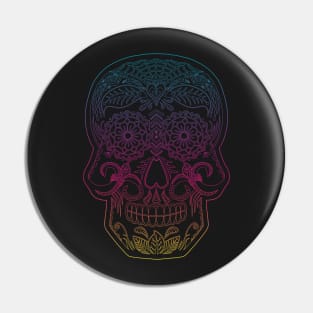 Day of the Dead Skull - Rainbow Pin