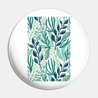 Green Foliage Pattern Pin