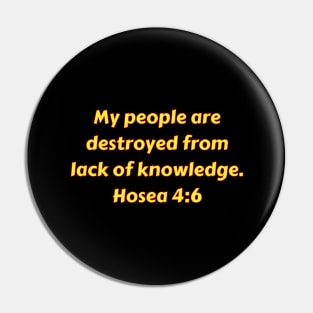 Bible Verse Hosea 4:6 Pin