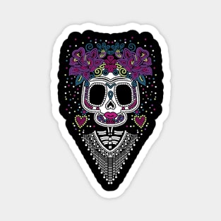 Mexican Sugar Skull Frida Magnet