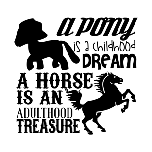 A pony is a childhood dream a horse is an adulthood treasure T-Shirt