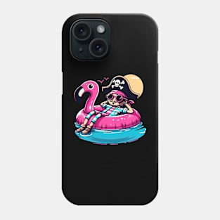 Pool Party Pirate Pink Float Funny Pirate Phone Case