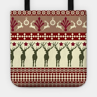 Classic Reindeer Ugly Sweater Tote