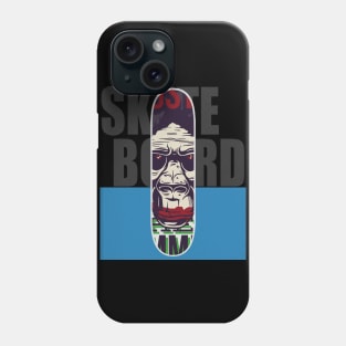 Cool Gorilla Skateboard Graphic Illustration Phone Case