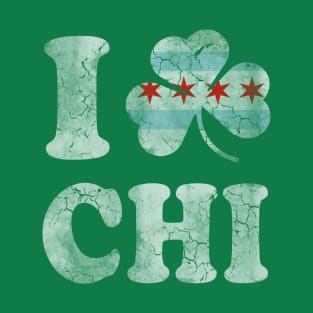 Chicago Flag Irish Shamrock St Patricks Day CHI T-Shirt