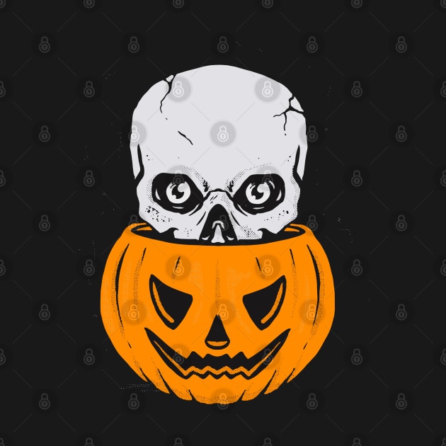 Pumpkin skull halloween by sharukhdesign