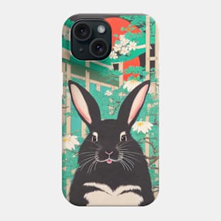 Retro Sunset Vintage Rabbit Loves Plants Wild Bunny Mom Phone Case