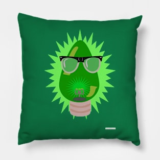 Christmas Nerd Cartoon Holiday Bulb Pillow