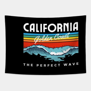 California Vintage 70s Retro Throwback Design Tapestry