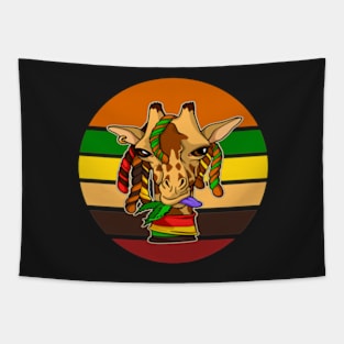 rastafarian-giraffe-chews-cannabist-Gifts Tapestry