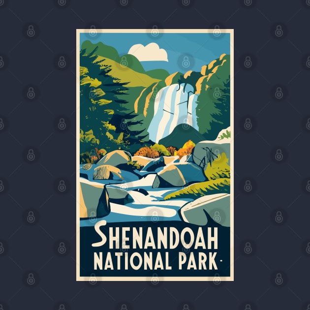 A Vintage Travel Art of the Shenandoah National Park - Virginia - US by goodoldvintage