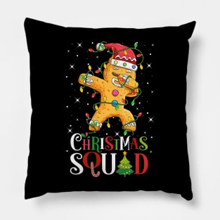 Christmas Squad Funny Xmas Dabbing Gingerbread Christmas Lights Pillow